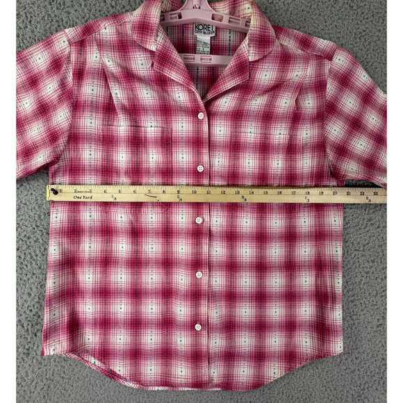 Koret City Blues Womens Pink Plaid Button Shirt Size S - Picture 13 of 15